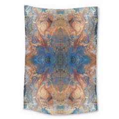 Pour Repeats Large Tapestry by kaleidomarblingart