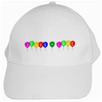 Balloons White Baseball Cap