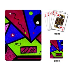 Modern Art Playing Cards Single Design by Siebenhuehner