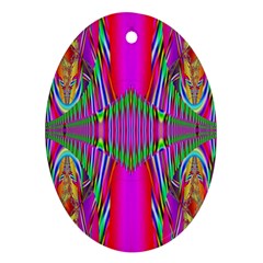 Modern Art Oval Ornament (two Sides) by Siebenhuehner