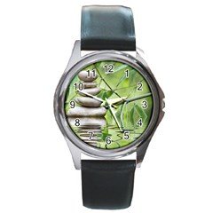 Balance Round Metal Watch (silver Rim) by Siebenhuehner