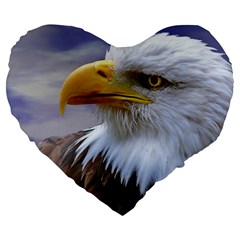 Bald Eagle 19  Premium Heart Shape Cushion by Siebenhuehner