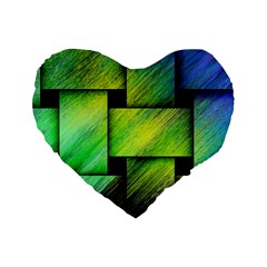 Modern Art 16  Premium Heart Shape Cushion  by Siebenhuehner