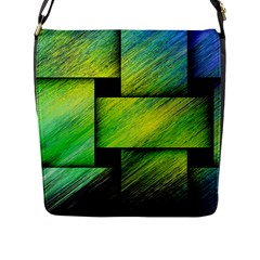 Modern Art Flap Closure Messenger Bag (large) by Siebenhuehner