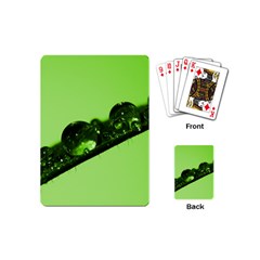 Green Drops Playing Cards (mini) by Siebenhuehner