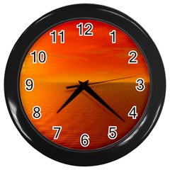 Sunset Wall Clock (black) by Siebenhuehner