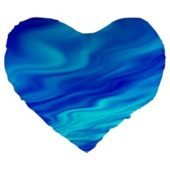 Blue 19  Premium Heart Shape Cushion by Siebenhuehner