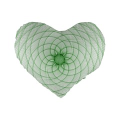 Spirograph 16  Premium Heart Shape Cushion  by Siebenhuehner