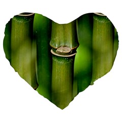 Bamboo 19  Premium Heart Shape Cushion by Siebenhuehner
