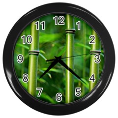 Bamboo Wall Clock (black) by Siebenhuehner