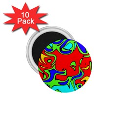 Abstract 1 75  Button Magnet (10 Pack) by Siebenhuehner