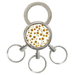 Tan Polka Dots 3-ring Key Chain by Colorfulart23