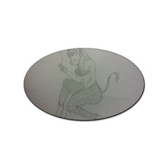 Smoke Break Satyr Sticker (oval) by WispsofFantasy