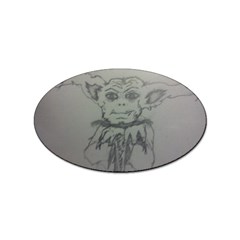 Cutie Creature Sticker (oval) by WispsofFantasy