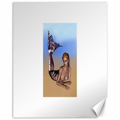 Mermaid On The Beach  Canvas 11  X 14  (unframed) by goldenjackal