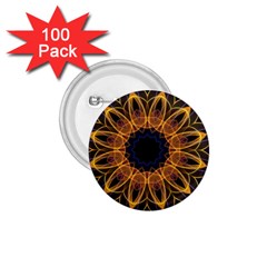 Yellow Purple Lotus Mandala 1 75  Button (100 Pack) by Zandiepants