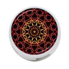 Yellow And Red Mandala 4-port Usb Hub (one Side) by Zandiepants