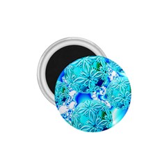 Blue Ice Crystals, Abstract Aqua Azure Cyan 1 75  Magnet by DianeClancy