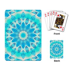 Blue Ice Goddess, Abstract Crystals Of Love Playing Cards Single Design by DianeClancy