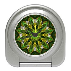 Woven Jungle Leaves Mandala Desk Alarm Clock by Zandiepants