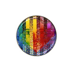 Conundrum I, Abstract Rainbow Woman Goddess  Golf Ball Marker 10 Pack (for Hat Clip) by DianeClancy