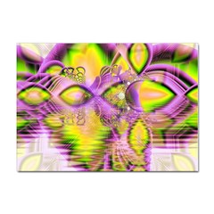 Golden Violet Crystal Heart Of Fire, Abstract A4 Sticker 10 Pack by DianeClancy
