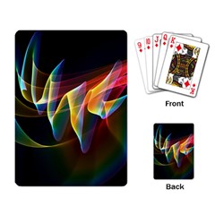 Northern Lights, Abstract Rainbow Aurora Playing Cards Single Design by DianeClancy