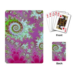 Raspberry Lime Surprise, Abstract Sea Garden  Playing Cards Single Design by DianeClancy