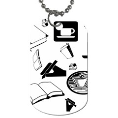 Books And Coffee Dog Tag (two-sided)  by StuffOrSomething
