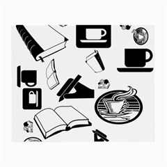 Books And Coffee Glasses Cloth (small) by StuffOrSomething