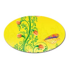 Whimsical Tulips Magnet (oval) by StuffOrSomething