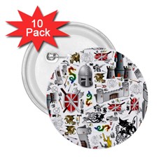 Medieval Mash Up 2 25  Button (10 Pack) by StuffOrSomething