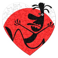 Running Man Jigsaw Puzzle (heart) by StuffOrSomething