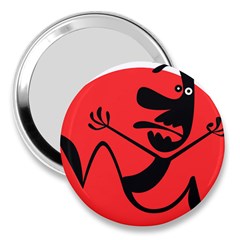 Running Man 3  Handbag Mirror by StuffOrSomething
