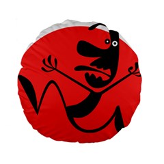 Running Man 15  Premium Round Cushion  by StuffOrSomething