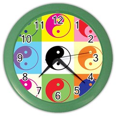 Ying Yang   Wall Clock (color) by Siebenhuehner