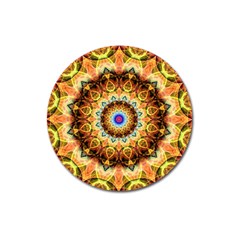 Ochre Burnt Glass Magnet 3  (round) by Zandiepants