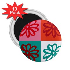 Flower 2 25  Button Magnet (10 Pack) by Siebenhuehner