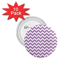 Lilac And White Zigzag 1 75  Button (10 Pack) by Zandiepants