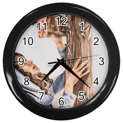 Stabat Mater Wall Clock (black) by TonyaButcher
