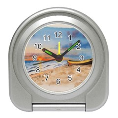 Sunset Beach Watercolor Desk Alarm Clock by TonyaButcher