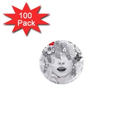 Flower Child 1  Mini Button Magnet (100 Pack) by StuffOrSomething