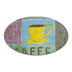 Kaffe Painting Magnet (oval) by StuffOrSomething