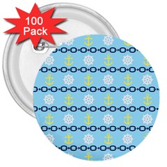 Anchors & Boat Wheels 3  Button (100 Pack) by StuffOrSomething