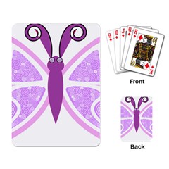 Whimsical Awareness Butterfly Playing Cards Single Design by FunWithFibro