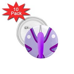 Cute Awareness Butterfly 1 75  Button (10 Pack) by FunWithFibro