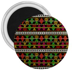 Aztec Style Pattern 3  Button Magnet by dflcprints