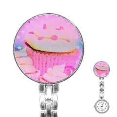 Cupcakes Covered In Sparkly Sugar Stainless Steel Nurses Watch by StuffOrSomething