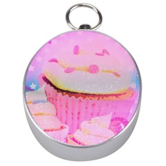 Cupcakes Covered In Sparkly Sugar Silver Compass by StuffOrSomething