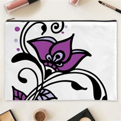 Awareness Flower Cosmetic Bag (xxxl) by FunWithFibro